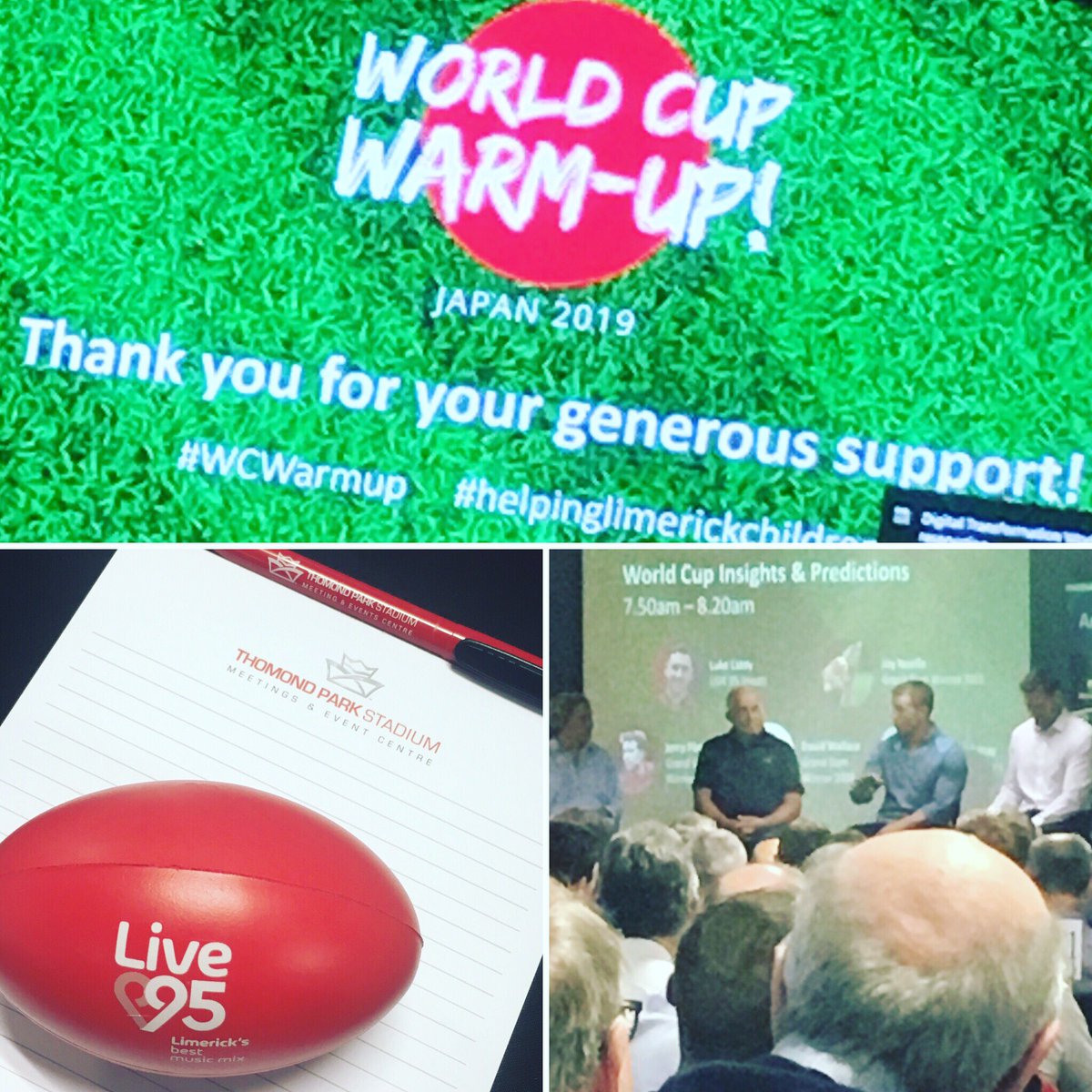 LimerickStrand's tweet photo. Delighted to be at @thomondstadium attending today’s Rugby World Cup Warmup Breakfast event supporting Limerick children @cari_ie @children_grief @ClionasFDN @Live95Limerick #WCWarmup #helpinglimerickchildren https://t.co/znrCCvSnBf