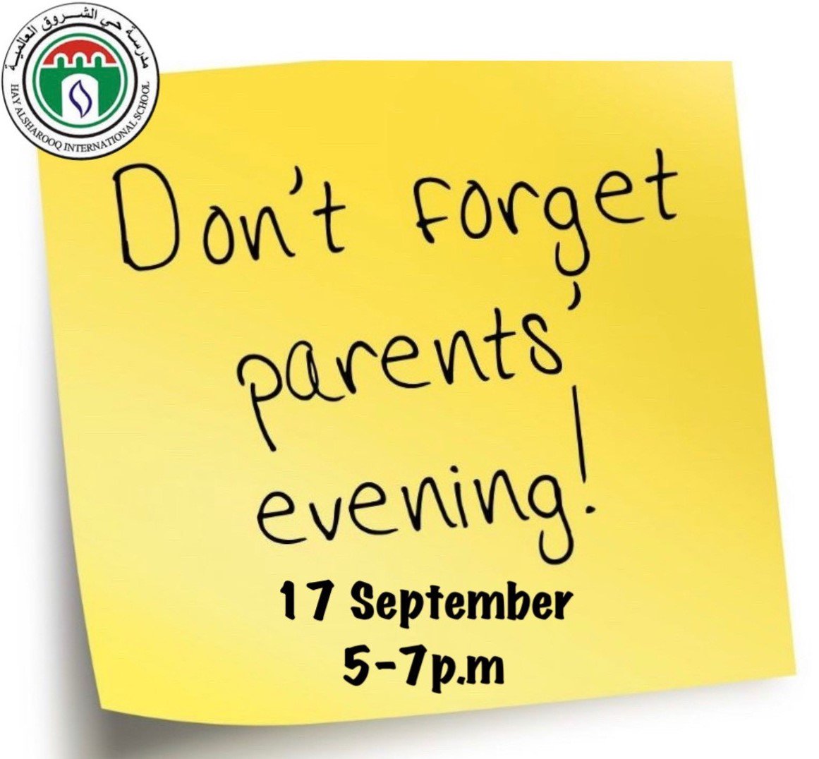 HayAlSharooq's tweet image. Dear parents,

Welcome to our first gathering on September 17th, at 5-7 p.m.

looking to see you all. #HASIS #sur