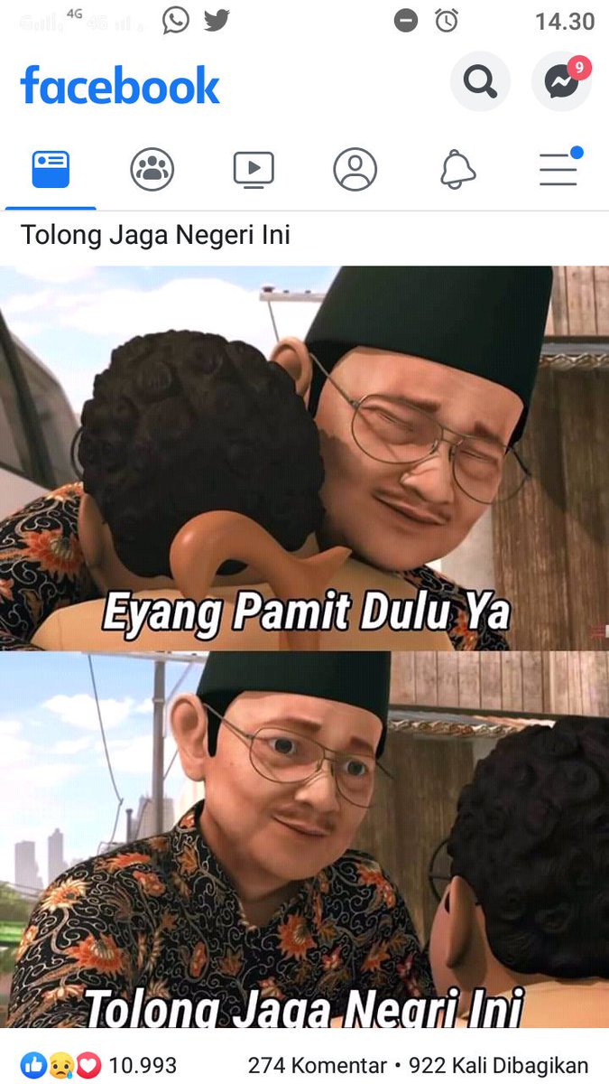 Saya pulang dulu ya, tolong jaga negeri ini.....