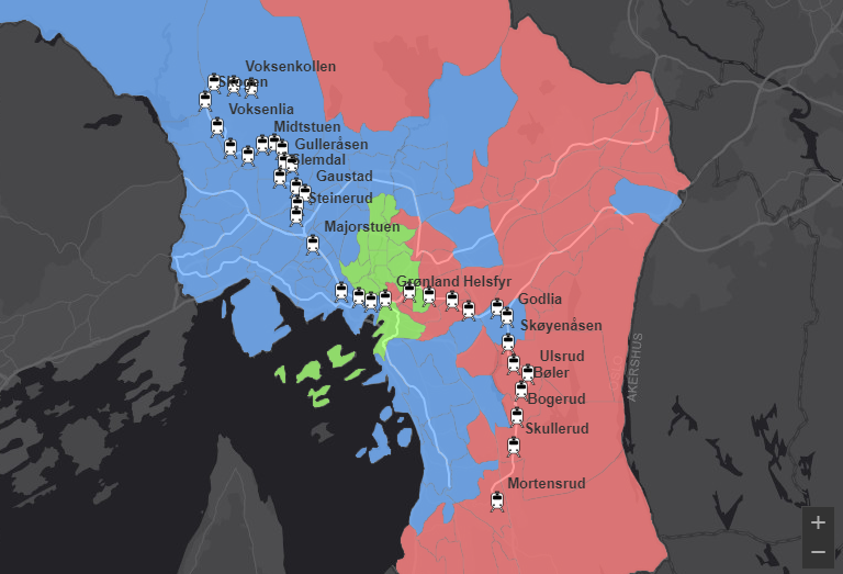 Hvordan ser det politiske Oslo ut når du reiser kollektivt fra øst til vest? Traineene våre har dratt på en interessant valgreise gjennom Oslo. Les bloggposten de har skrevet: geodata.no/blogg/2019/09/…