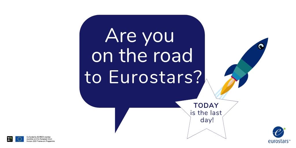 EUREKA_NETWORK's tweet photo. Today is the last day! 🚀 Submit your #Eurostars application till 20:00 ⏩ https://t.co/KAfdeZPtjr

#aimhigher #H2020 #eurekanetwork https://t.co/qjh70fLV9l