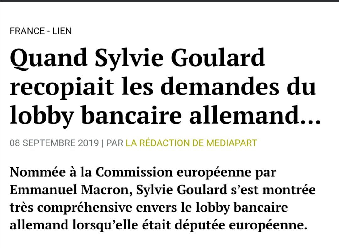 Sylvie Goulard ne défendra que les intérêts privés, vous êtes prévenus.