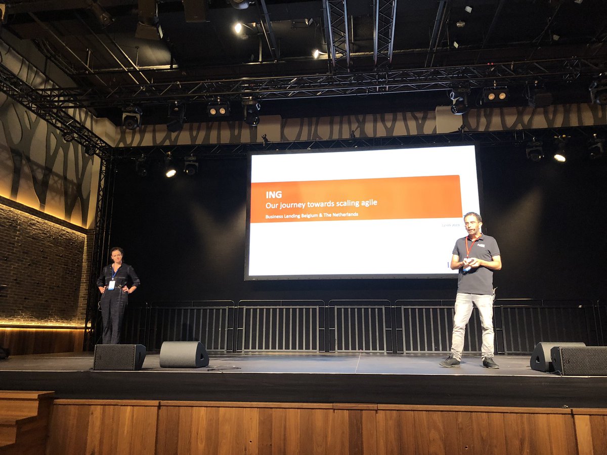 ING starting the <a href="/less_works/">LeSS (Large-Scale Scrum)</a> conference, interesting ideas on mob programming with people who don’t normally code for better understanding.