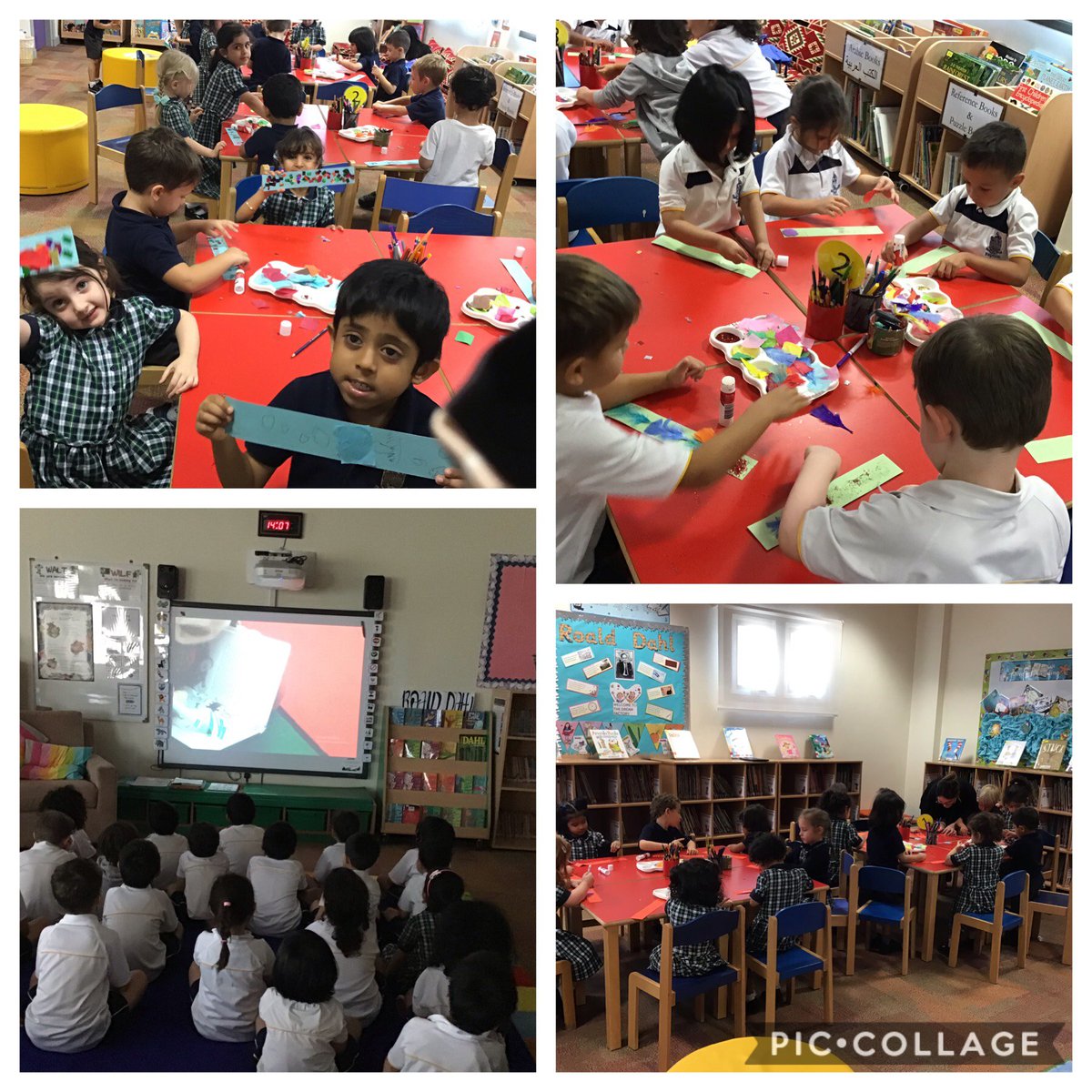 ReptonADLibrary's tweet photo. The children have been making their shelf markers this week and Mr. Ginger has been teaching them how to take care of library books! #ReptonADcreative @ReptonADRose @ReptonADLibrary https://t.co/2YiOYT1tzY
