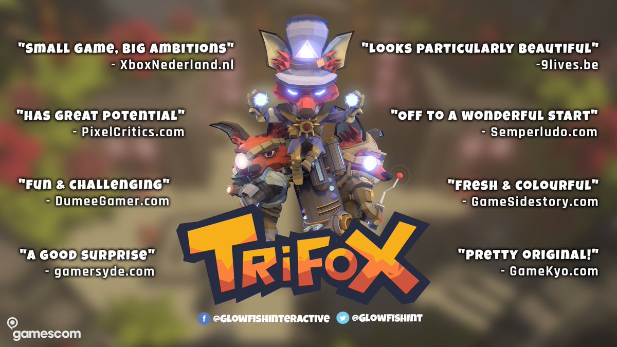 It's #TBThursday and we're reminiscing about #gamescom2019. 
We had back-to-back meetings with the press and they were pretty excited about our #Trifox🦊 demo. 

Here are a few excerpts from articles that were published the days after.

#Indiegame #Gamedev #TBT