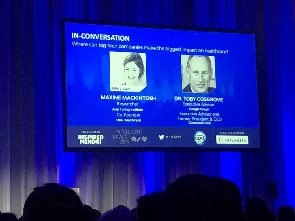 luanapresta's tweet photo. Day 2 at Intelligent Health 2019! Brilliant kick-off on big-tech&amp;health: how to ensure transparency and data ownership?! @IntHealthAI @googlecloud https://t.co/tJrbL9P9Aq