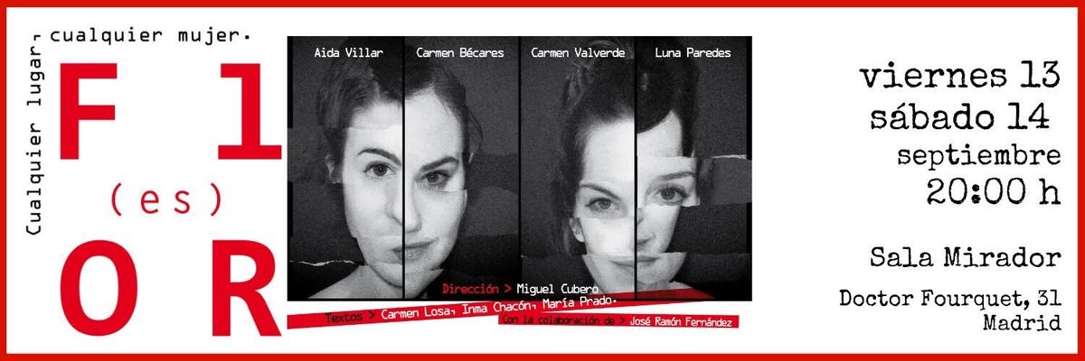 _laespera's tweet photo. «La #memoria es fundamental para avanzar». Gracias a Víctor M., de @VTeatral, por estas palabras:
https://t.co/xfO67MbHNd

Solo quedan dos días para venir a conocer nuestras #Flores a @salamirador. https://t.co/rG2sLDAo1k