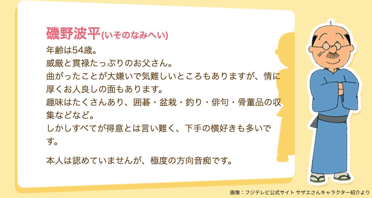 バカモン 9月14日は 磯野波平の誕生日 原作 サザエさん での誕生日は15年9月14日 作中の設定では54歳 B 039 Zの稲葉浩志らと同い年 だが 仮に現在も生きているとすると本日で124歳に ライブドアニュース Scoopnest