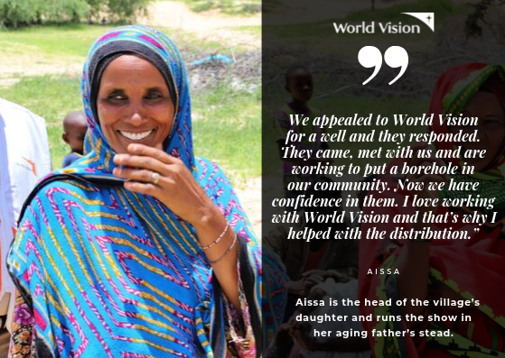 Aissa is World Vision’s focal point in the remote settlement of Bonegral in N’guiguimi, Niger. A true #partner in the work we do to provide the necessities of life for those displaced by conflict. #aid #HumanitarianCrisis