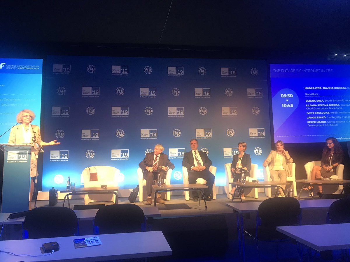 gabischittek's tweet photo. Joanna Kulesza #KuleszaJ, representing #ICANNAtLarge is moderating the first panel of the #igfhungary2019 on The Future of the Internet in the CEE. https://t.co/PRkSGgQ3Aj