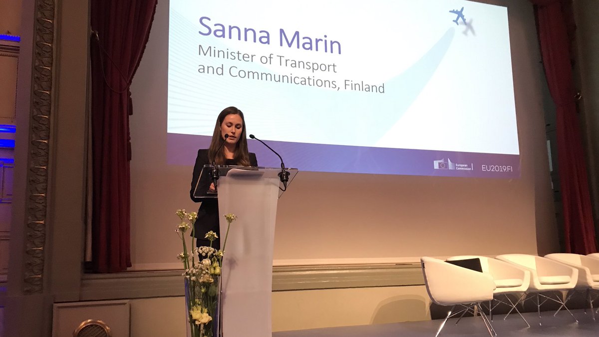 In her speech minister @MarinSanna reminded that the primary objective of all of us must be air transport services that meet the needs of customers and place as little pressure on the environment as possible.
#AviationStrategyEU