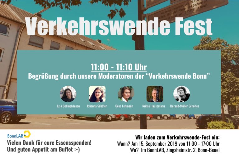 BonnLAB's tweet photo. Ihr Lieben,
wir laden euch herzlich zum #VerkehrswendeBonn Fest diesen Sonntag 11-17 Uhr ins #BonnLAB ein.
Alle Informationen könnt ihr euch hier durchlesen:
https://t.co/lAfAnG9DN6
In diesem Feed stellen wir euch unser Programm vor. https://t.co/zFgvxUOT99