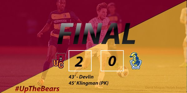 ucathletics's tweet photo. MSOC | Lots of ⚡️ tonight, but two first-half goals pushed the Bears past Neumann on Wednesday night.

#UpTheBears | #d3soccer | #CentConf

https://t.co/e2lHp0tcmY https://t.co/S8B5TQlgNS