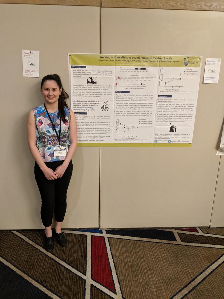 Had a great time presenting our findings on whether exercise is an effective sleep inertia countermeasure  #shiftwork2019
