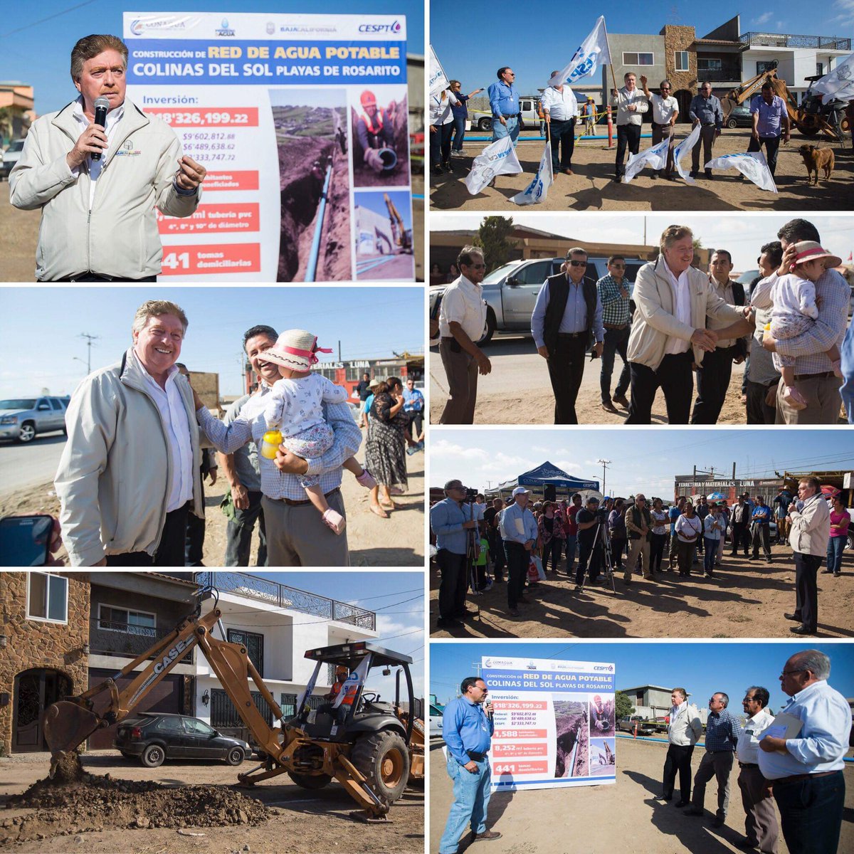 KIKOVEGA_'s tweet photo. Esta tarde dimos el banderazo de arranque a la obra de construcción de la red de agua potable en la colonia Colinas del Sol en Playas de Rosarito, la cual beneficiará a más de mil 500 habitantes que actualmente se abastecen por medio de pipas: https://t.co/BzChYzrtcY https://t.co/DdvRSrQFri
