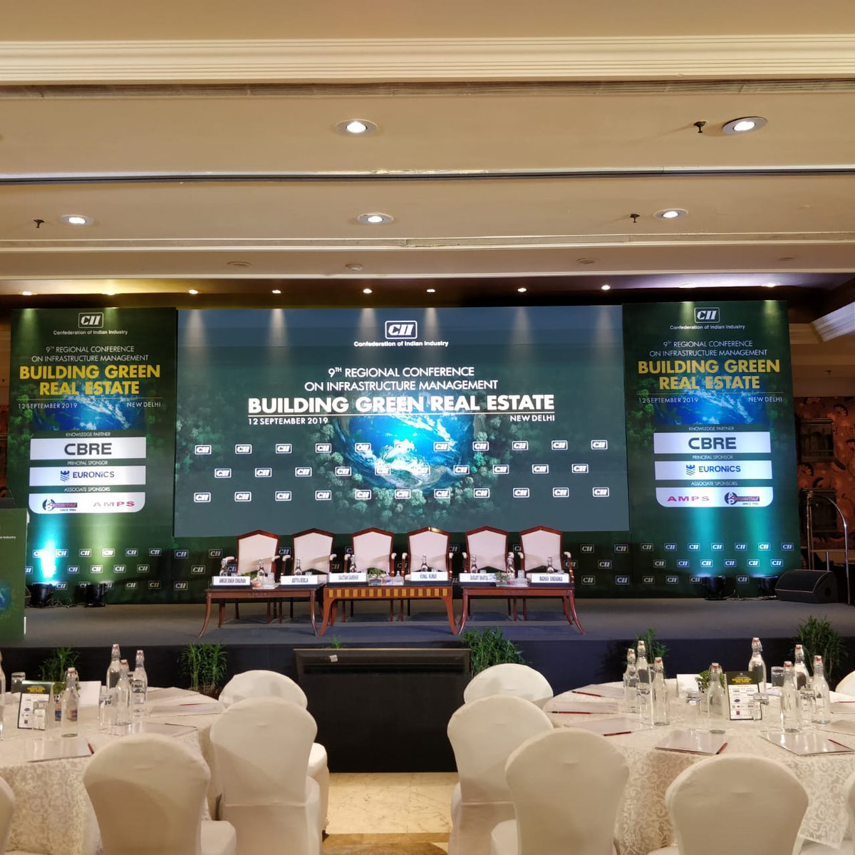 CBRE_India's tweet photo. #CBRELive
The much awaited 9th Regional Conference on #Infrastructure Management is about to begin!
Lets gear up for βBuilding #Green #RealEstate"
#CIIXCBRE #GreenRealEstate
@CIIEvents @FollowCII https://t.co/XQCK5xGnpz