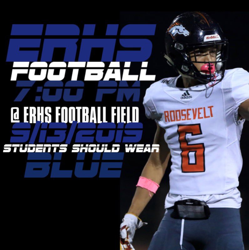MsAnnieHanson's tweet photo. Another home game this Friday! Wear BLUE 👕👔🧵👖👕🧢 https://t.co/NersD8OH8o