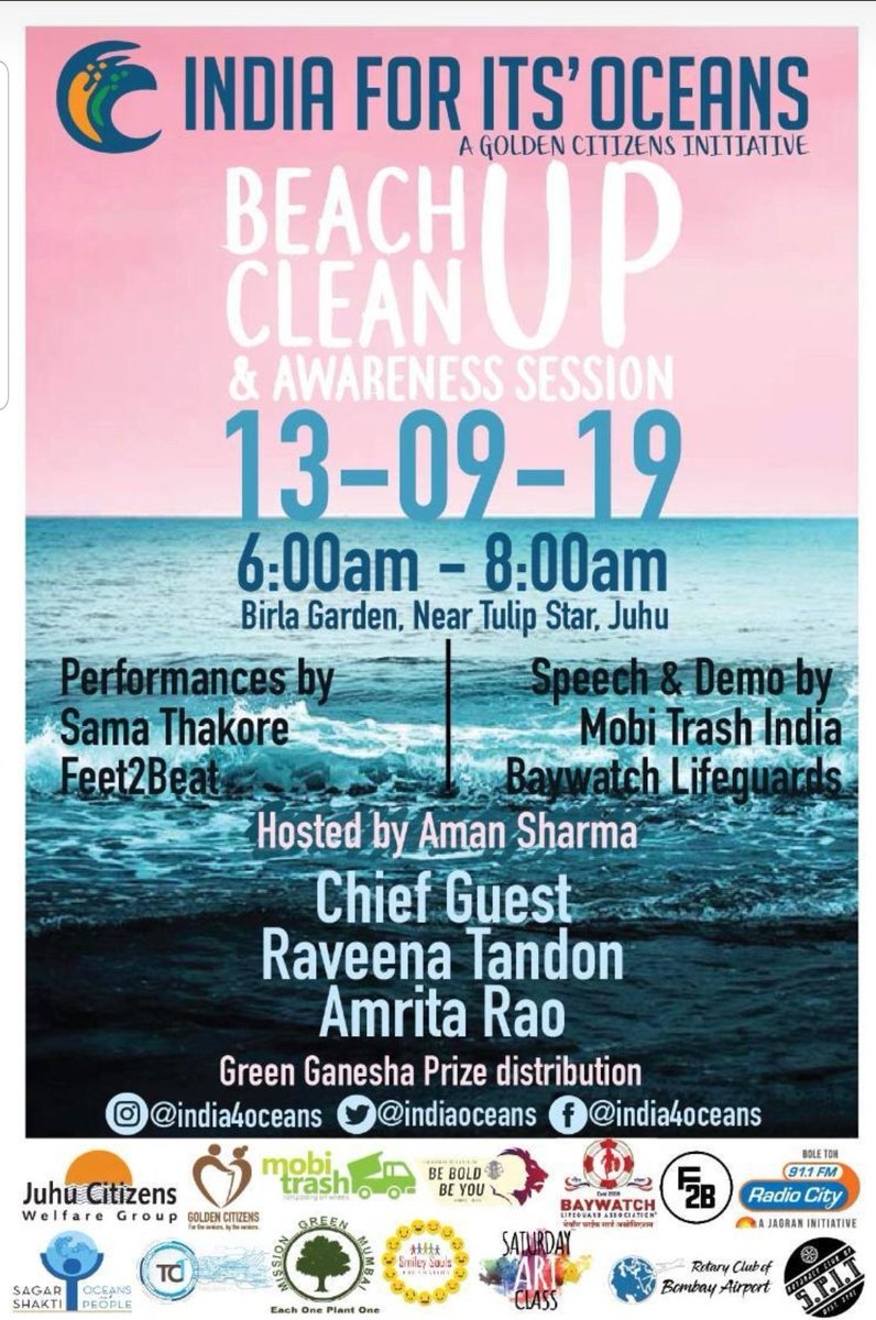 Artificial pond has been set up by #India4Oceans at Birla Garden #Juhu let your #Friends #Family #Neighbours know about it #DoNoPolluteOurWaterBodies #EcoVisarjan #SayNoToOceanVisarjan #GanpatiBappaMoryaPudchyaVasrshiMaatiChyaYaa
join tomorrow for the #FinaleEvent same venue