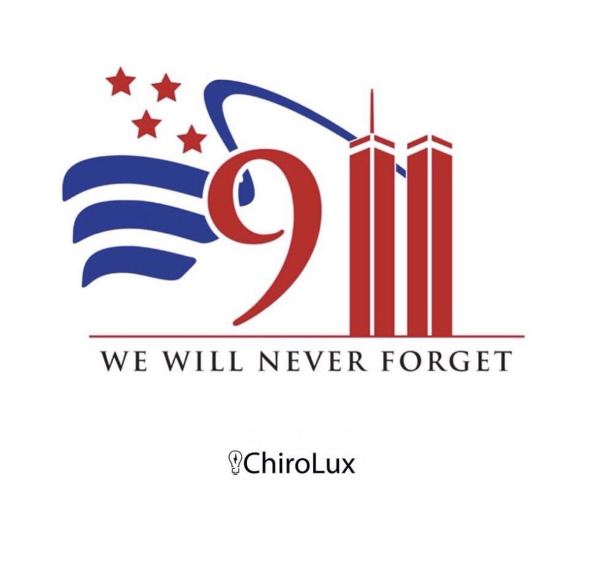 chirolux's tweet photo. Our thoughts &amp; prayers go out to the friends &amp; families of the 2,996 lives lost 18 years ago- today. #wewillneverforget #911 https://t.co/DhXsEcisvx