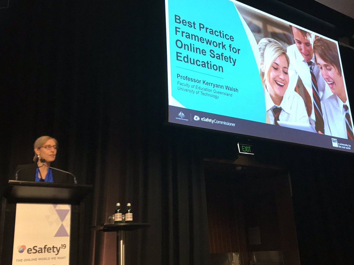 britkell1's tweet photo. Pro Kerryann Walsh sharing why is best practice framework is needed. Great research to help set the course for the  online  world we want @eSafetyOffice #eSafety19 https://t.co/owQ4AomMPe