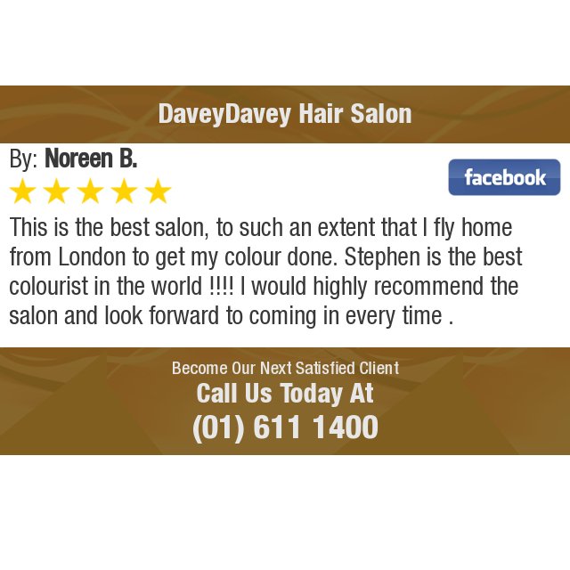 5 Star: Noreen B. "This is the best salon, to such an extent that I fly home from London to get my colour done...." bit.ly/2guHPiY