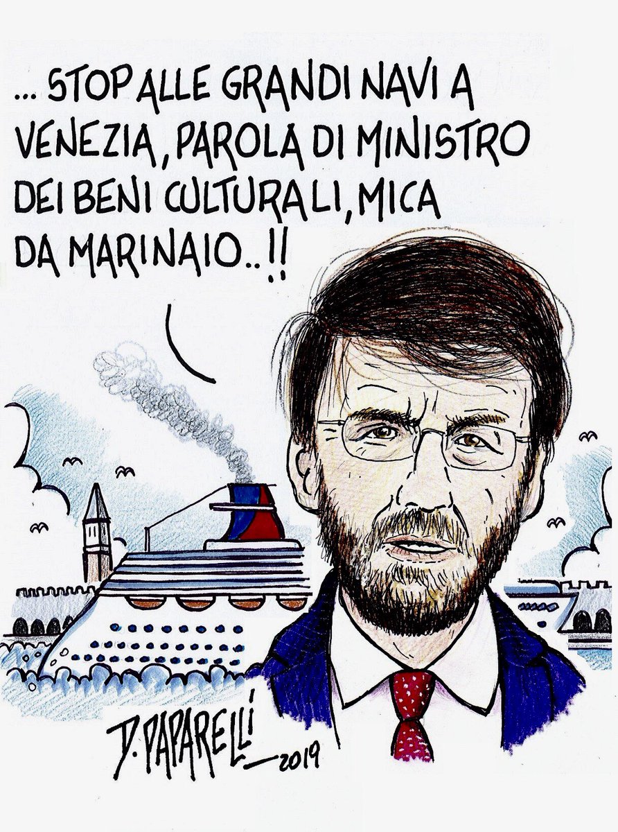 danilopaparelli's tweet photo. Il #ministro Dario #Franceschini #promette di fermare le #GrandiNavi a #Venezia entro la fine del suo #mandato governativo https://t.co/8BdOqQhjkk