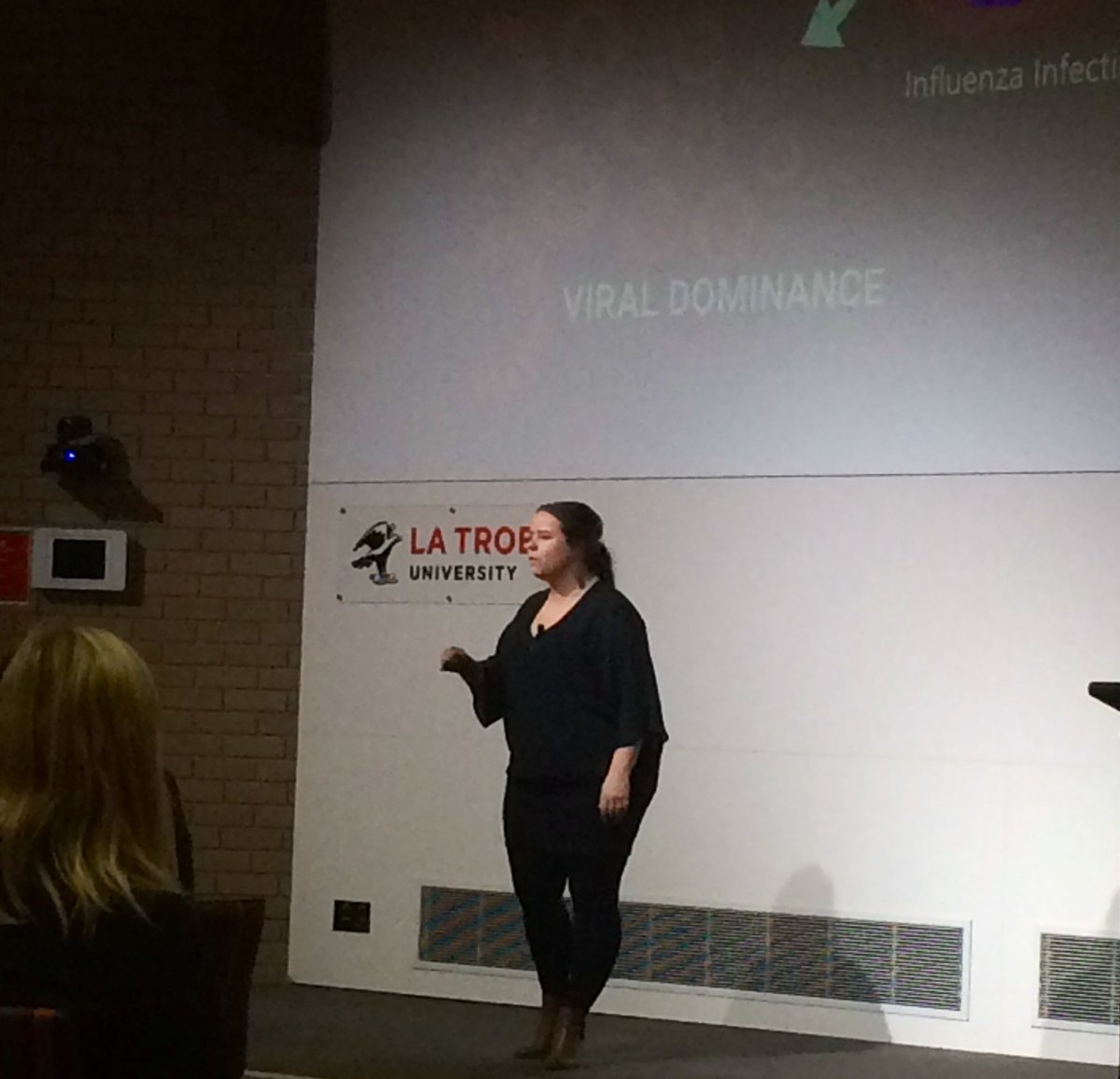 LTUresearchers's tweet photo. 5th presenter at #LTU3MT is Ebony Monson @ebony_monson from @HelbigLab in @PAM_latrobe on ‘The future of antiviral therapies’. #LTUResearchWeek https://t.co/osIQ3ANjLI