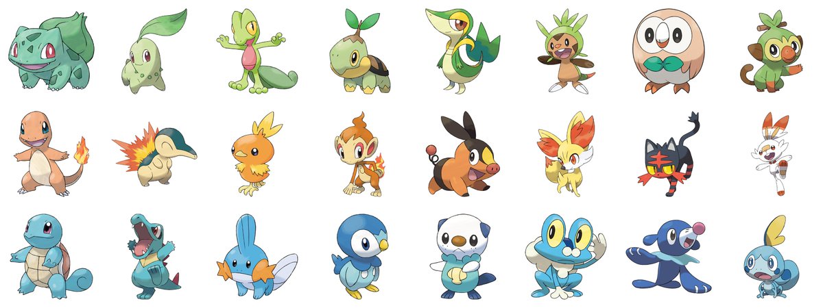 Floatzel Sur Twitter There Is Just Something So Special About Starter Pokemon If I Had A Choice To Bring All Of Them To Life And Raise All 24 Of Them I