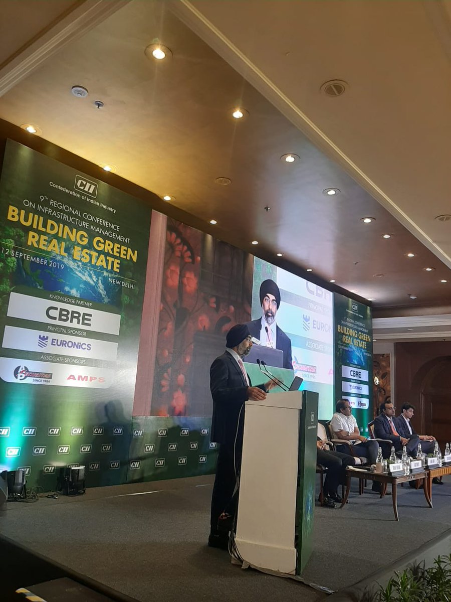 CBRE_India's tweet photo. #CBRELive
@gurjotsbhatia sets the tone for today's 9th Regional Conference on #Infrastructure Management which aims to focus on how to build a #sustainable and #green ecosystem
#CIIXCBRE #GreenRealEstate
@CIIEvents @FollowCII @MoHUA_India https://t.co/74RFAVh2JW