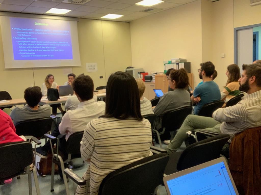 SRAnesthesiaICU's tweet photo. This morning our #JournalClub about the recent published #NeuroVISION study @TheLancet about #perioperative #stroke in patients undergoing non-cardiac surgery. 
https://t.co/wCwvCgl2Vq https://t.co/Fx1SA6TSDT