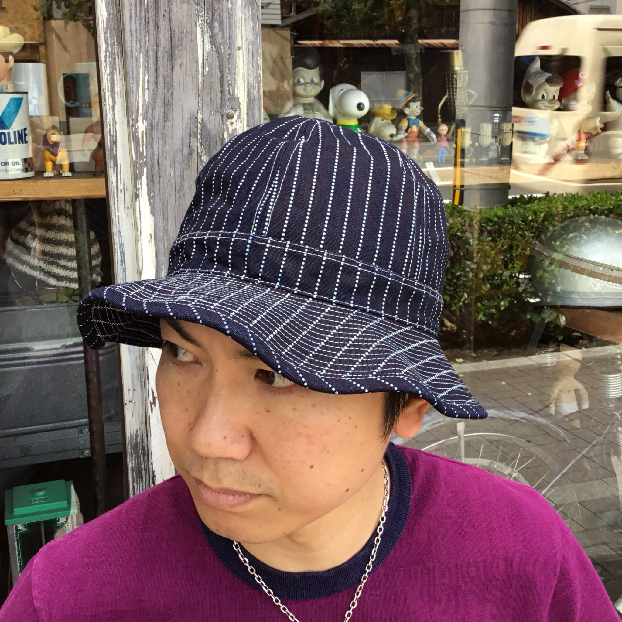 yamayoshi★US三軒茶屋★バンダナ柄ハット 紺　紫　アーミー アーミーハット - Search / X