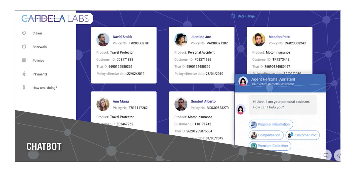 Our #digital #solution for #agents comes with an industry leading #chatbot for #agents to reduce time to answer policy and customer related queries.

Reach out to us at candelalabs.io/contact-us/ 
#insurance #banks #financialservices #digitaltransformation #customerexperience