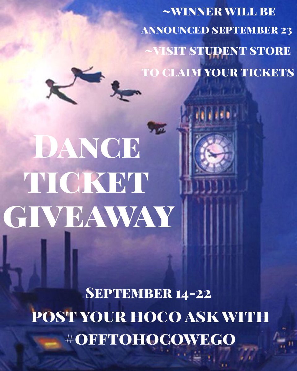 Make sure to post your hoco asks with the hashtag #offtohocowego for a chance to win free dance tickets!!!