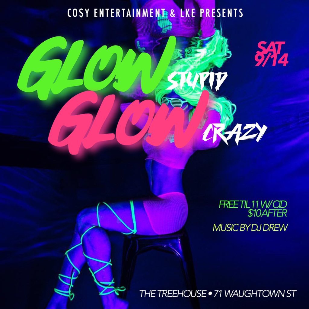 NcBabyLato's tweet photo. Saturday Sept 14th βΌοΈ
#TUS PRESENTS
#TreeHouseSaturdays
β Glow Stupid Glow Crazy β
#Wssu22 #Wssu23
@ The Tree House
71 Waughtown St Winston Salem Nc
Hosted By @iAmRonnyMontana x @TheJuiceGod_X x @King__CEO
Free Till 11 W/ CID $10 After
#TurnUpSquad #CosyEnt #LKE https://t.co/u1vidXbiSx