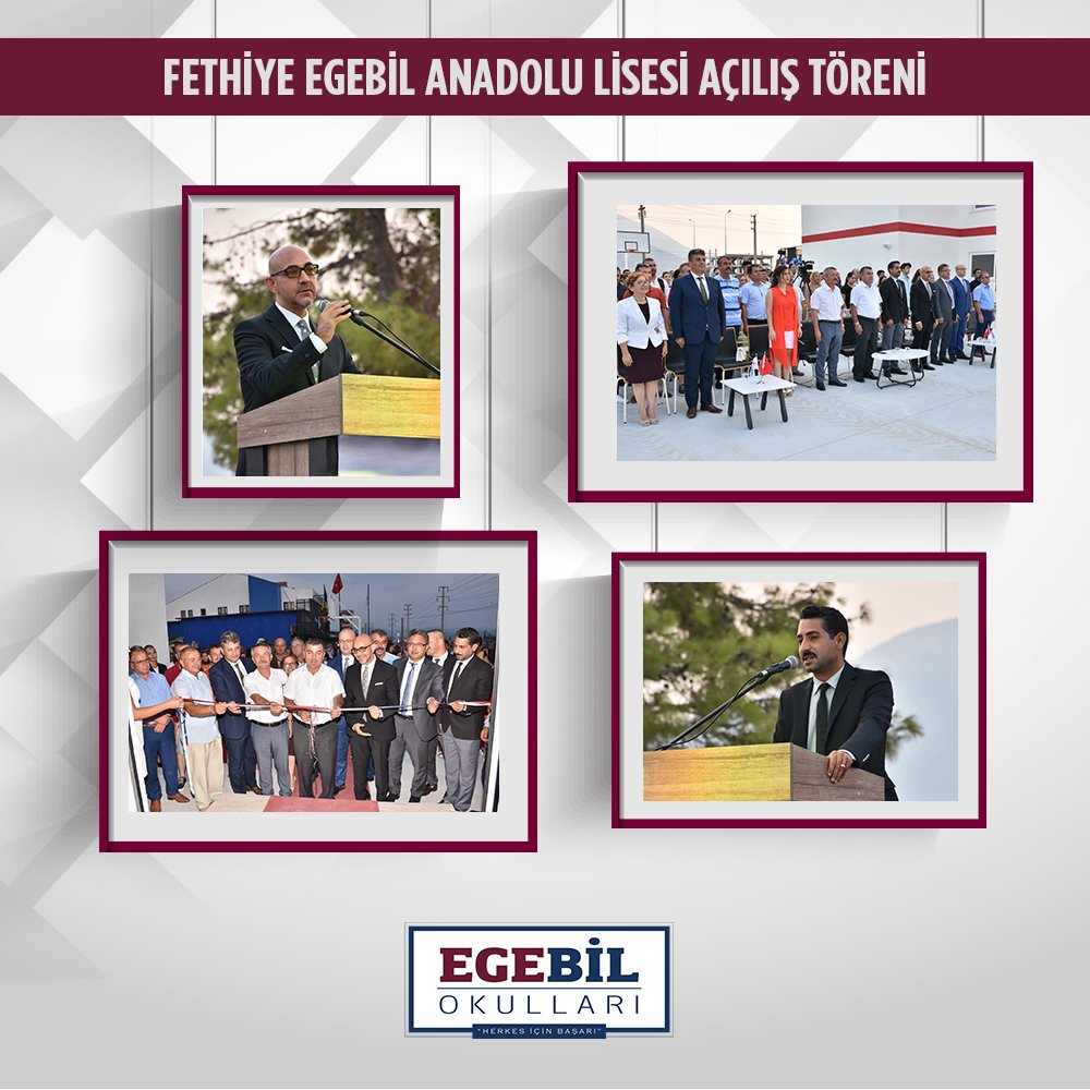 egebilkolejleri's tweet photo. 2019-2020 Eğitim-Öğretim Yılında faaliyete başlayacak olan Fethiye Egebil Anadolu Lisesinin açılış töreni Fethiye Kaymakamı Muzaffer ŞAHİNER, İlçe Emniyet Müdürü Cemil Emre SÜEL, İlçe Milli Eğitim Müdürü Faruk KAYA ve çok sayıda davetlinin katılımı ile gerçekleşti.

#EGEBİL https://t.co/p5h8WSOCp3