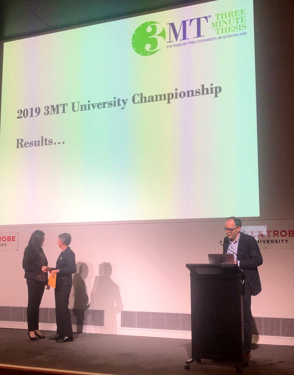 LTUresearchers's tweet photo. And the #3MT winners are... *another drumroll*
People’s Choice: Ruqaya Maliki
Runner-up: @ebony_monson
Winner: @nicole_anne_89
#LTUResearchWeek https://t.co/hPtxtLNqOQ