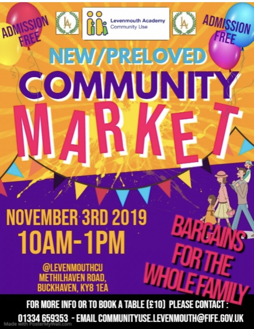 LevenmouthAc's tweet image. ALL welcome
Thanks to PSO Sharne Marley for sharing this information with us. @LevenmouthAc Community Use event on 03.11.19 from 10.00-13.00 #ConnectingWithCommunity #Engagement