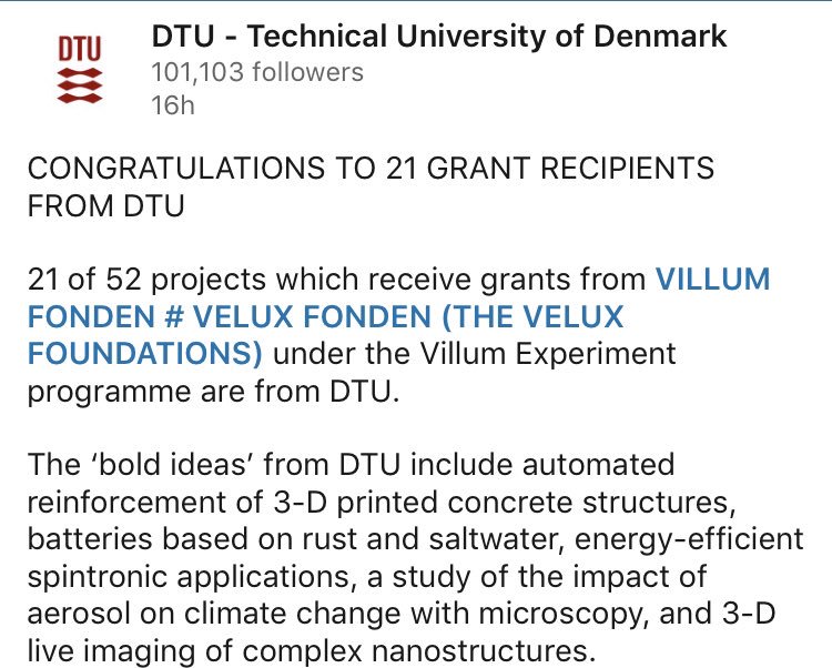 soheilmansouri's tweet image. It’s official! Our application led by Manuel Pinelo has received the prestigious Villum Experiment grant from @VILLUMFONDEN. @DTUtweet  @KristGernaey #PROSYS