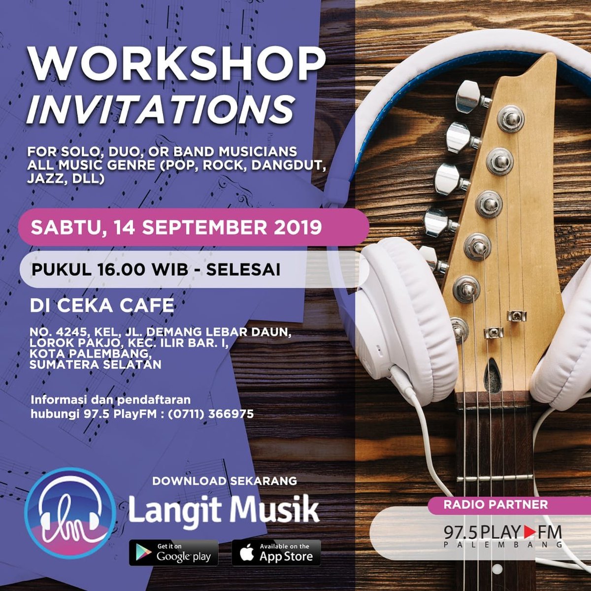 #Workshopmusic #Clinicmusic free langsung datang ke lokasi ya