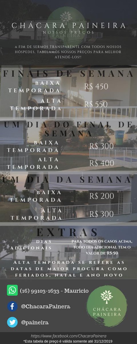 paineira's tweet photo. Buscando o melhor atendimento e a transparência com nossos clientes, fixamos nossa tabela de preços!! Deseja conhecer nossas instalações? Entre já em contato e agende sua visita! https://t.co/VvEOTwGdbK