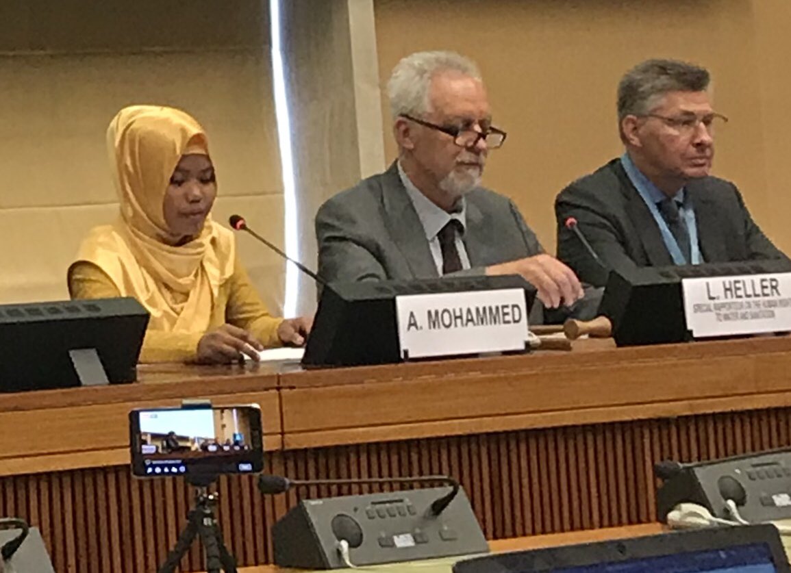 #hrc42 Asniya Mohammed, 1st #youth4watsan winner: ” Once the youth are aware of their rights then lasting change can follow.” @SLehtiranta