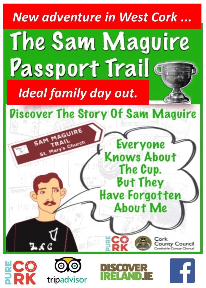 JeffersCliff's tweet photo. Sam Maguire’s Hometown of Dunmanway in West Cork invite you to discover the story of Sam the man using their virtual passport and trail. https://t.co/KBi8Wc14fl+ https://t.co/Q4kScVaDq1