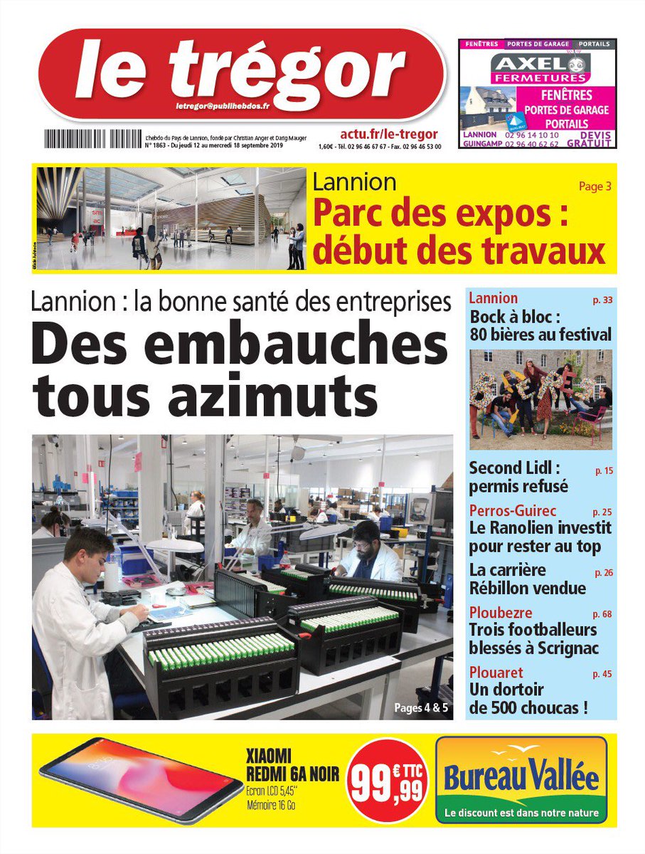 LeTregor's tweet image. À la une du #Trégor : c'est l'embellie à #Lannion, les entreprises embauchent