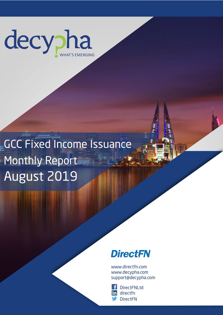 DirectFN's tweet photo. Learn about the performance of #GCC #Corporate and #Government #Sukuk #Bonds in the #Fixed #Income #Issuance Aug 2019 #Market Report available on https://t.co/2pxIYC6GOv
https://t.co/aqEjct3DRE

Find more #MENA #market insights on #Decypha #MarketIntelligence platform. https://t.co/biyvEMaAJO