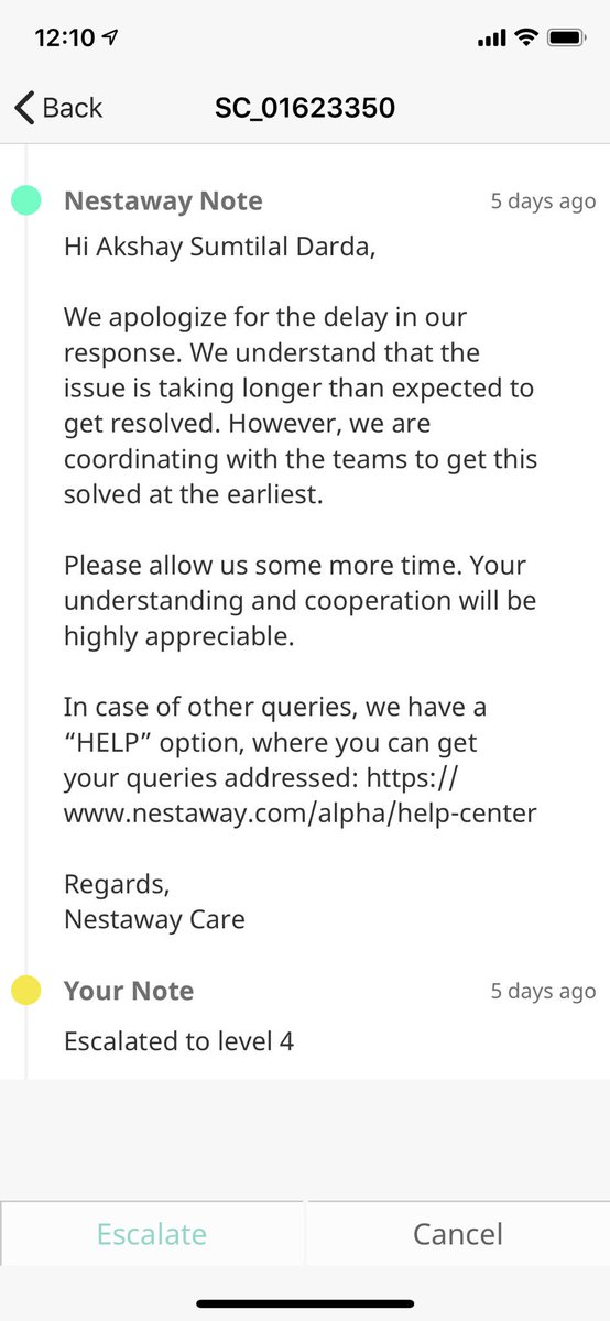 DardaAkshay's tweet photo. @nestawayhomes @NestAwayCare Firstly, a round of applause for NestAway Team. This is how your team responds to service request escalated to level 4. Distribution utility is at door to disconnect the connection due no payment. @amarendrasahu https://t.co/4CUpc8WIxr