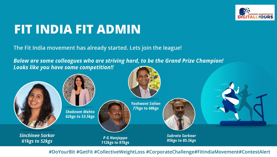 ABG_CorpAdmin's tweet photo. OneABG Admin Weight Loss Contest.
#FitIndia #FitAdmin

Did you participate yet?
Click on the below link to enter the contest - https://t.co/W9H9Ru2Myu https://t.co/4XWVjsa7Mc