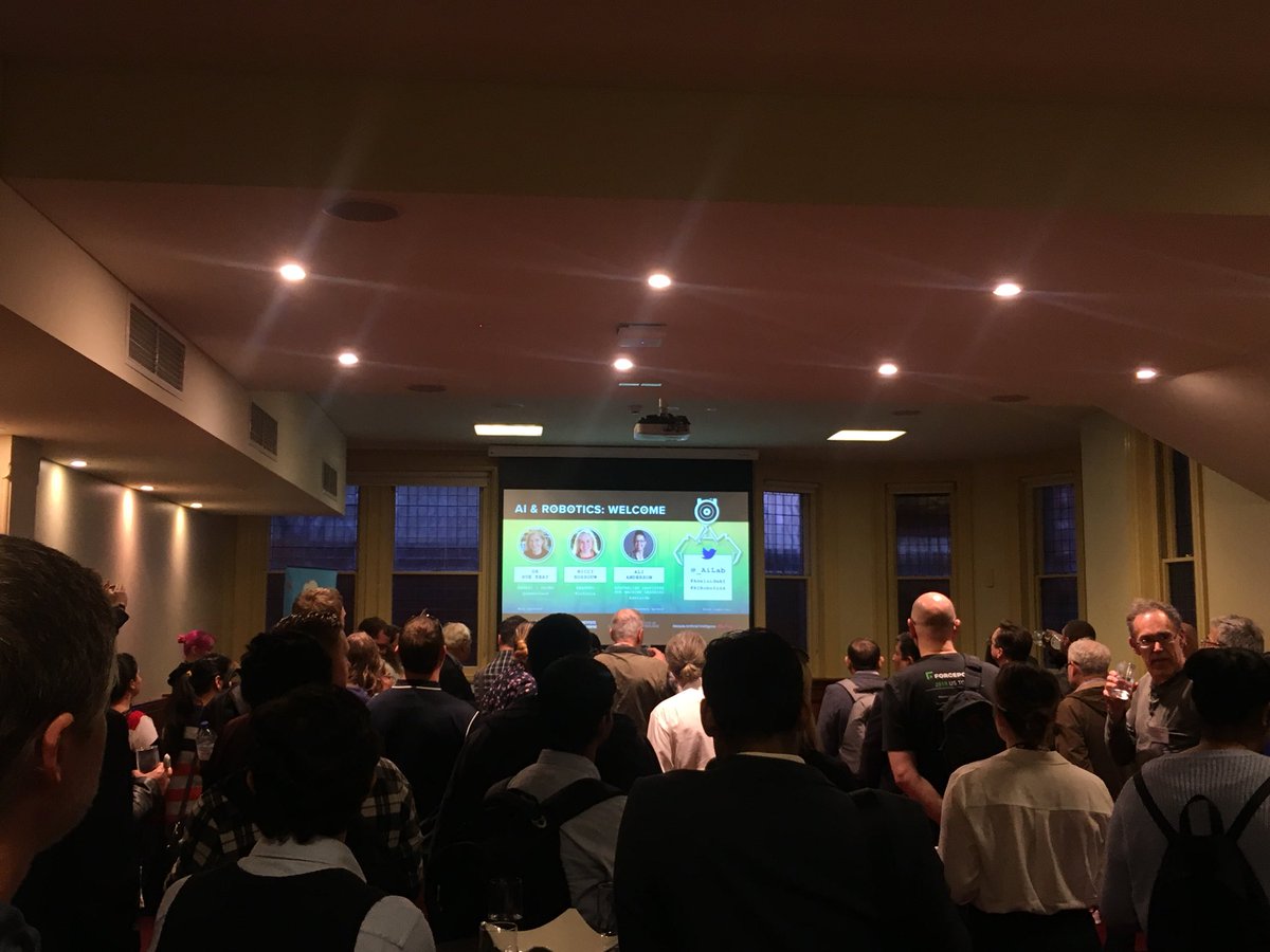 So great to see everyone tonight! Our @drpuffa welcomes #AdelaideAI attendees to the <a href="/SciExchange/">The Science Exchange</a> for the first part of our ‘#AI &amp; #Robotics’ event - networking &amp; #robots! Thanks to all for coming along &amp; supporting. <a href="/TheAIML/">Australian Institute for Machine Learning</a> <a href="/CityofAdelaide/">CityofAdelaide</a> #AIRobotics #AiLab