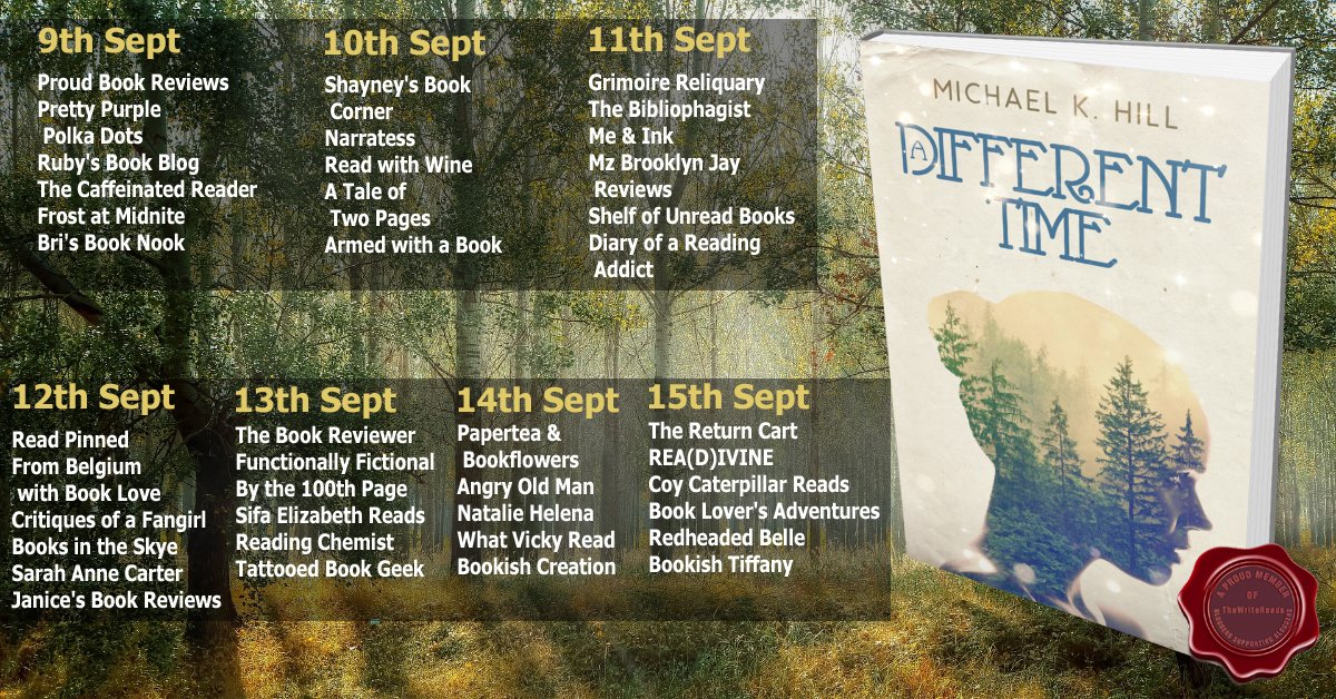 duchessofreadin's tweet image. #Review of #DifferentTime by @MKHill0221 for the @WriteReadsTours! A few days late due to sickness, but you can find it HERE: ataleoftwopages.blog/hd2u

#bookreview #writereadsontour