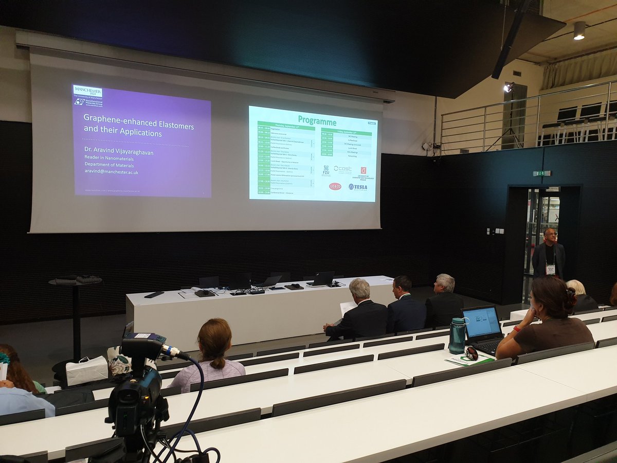 MultiCompCOST's tweet photo. Just getting ready to kick-off our penultimate #MultiComp cost meeting! Keynote speaker @v_aravind up first #Prague #Graphene @COSTprogramme https://t.co/KpcmSLaV4g