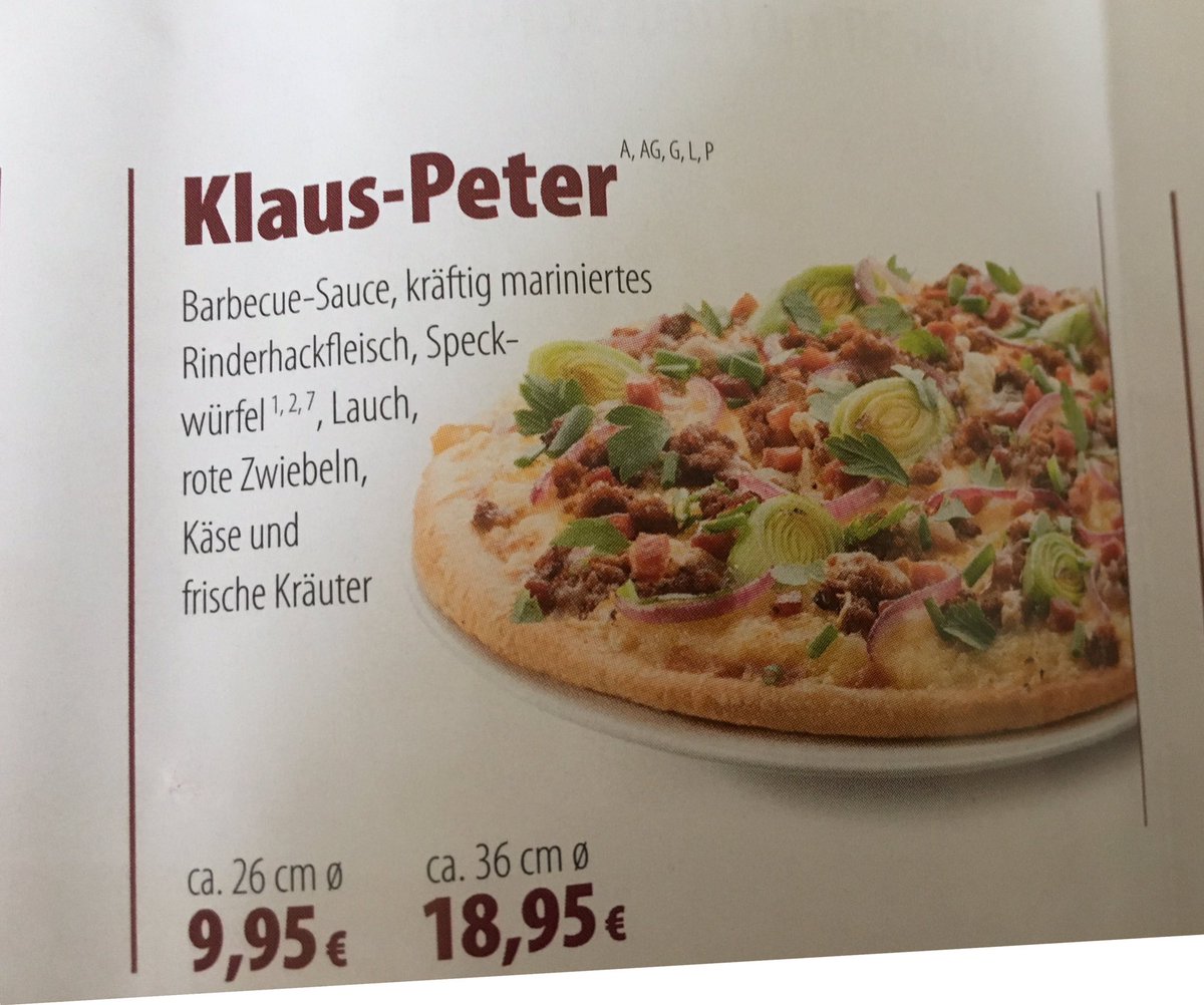 Yanet_d's tweet photo. Heute mal den #KlausPeter vernaschen?
#Pizza #Mittach https://t.co/zrk0FZtKAb